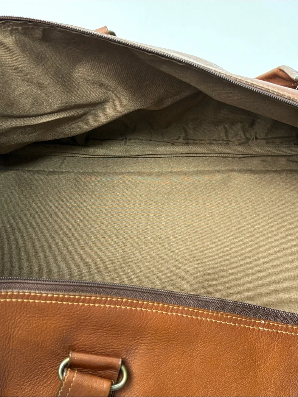 Buffalo David Bitton Cognac Leather Travel Duffel